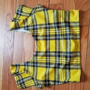 Black Milk/Blackmilk Yellow Tartan Crop Top